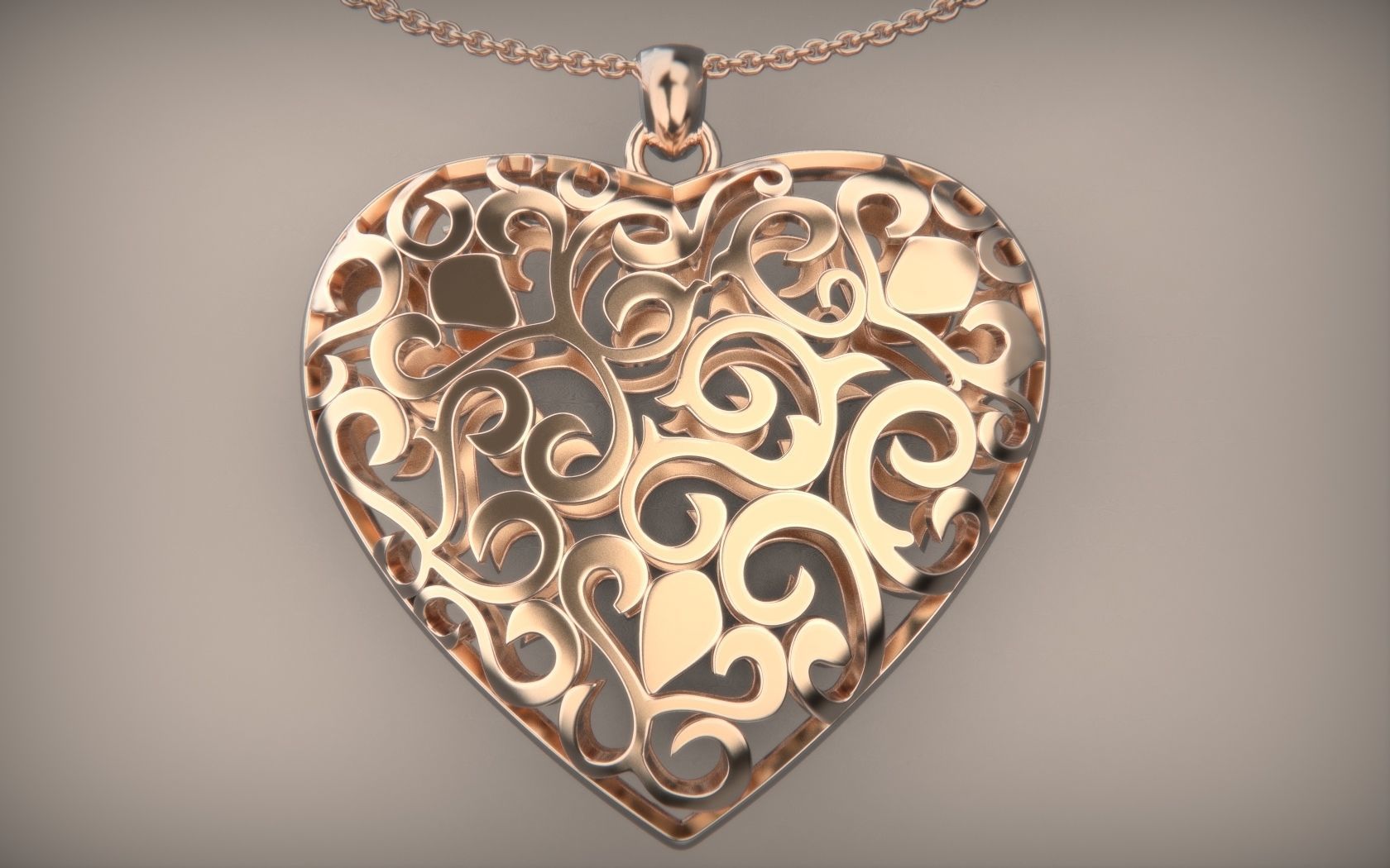 Heart 3D model locket 3D print model_4