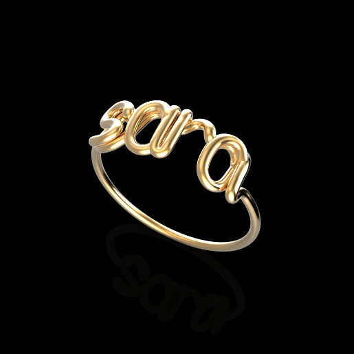 1mm Twisted Wire Personalized Name Ring and Necklace 3D print model_5