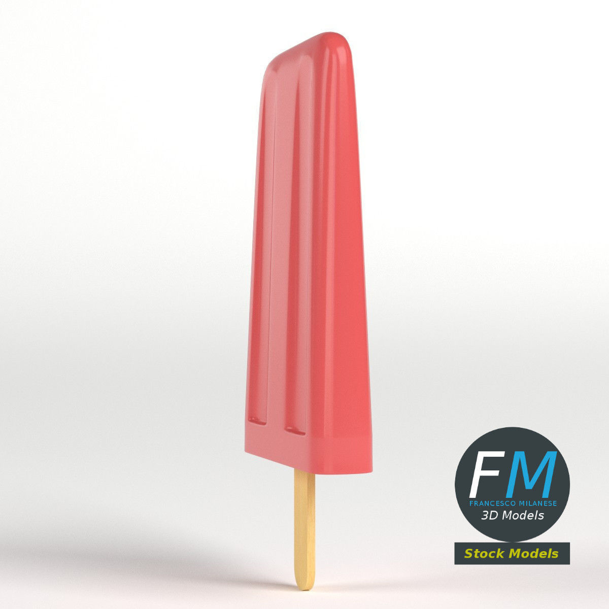 Stylized ice lolly 3D model_4
