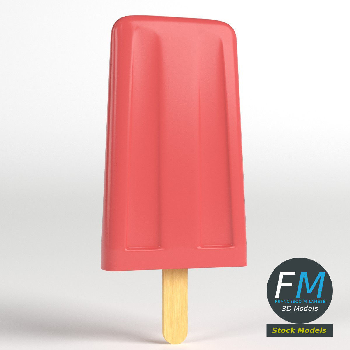 Stylized ice lolly 3D model_3