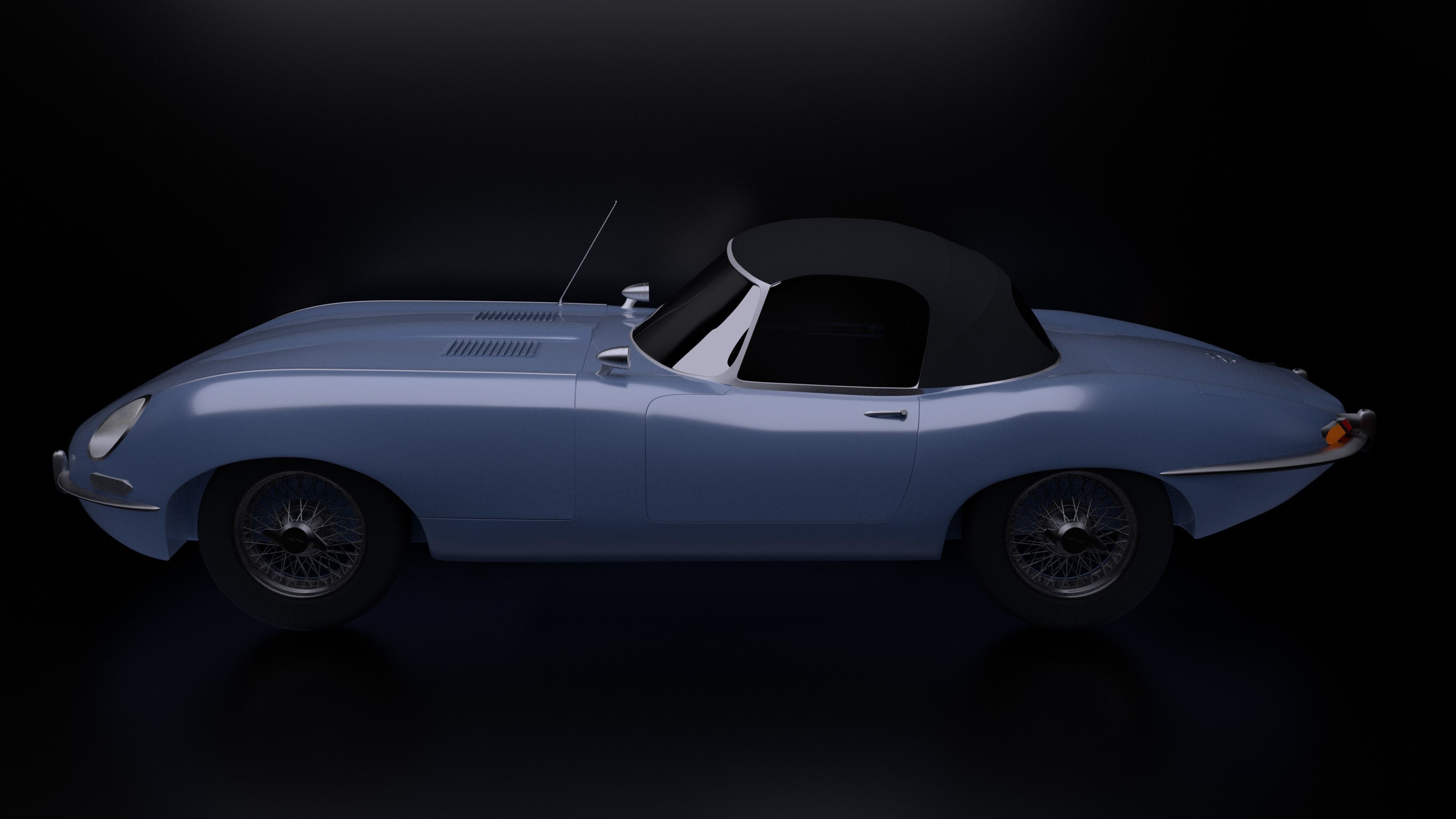 1966 Jaguar XKE Convertible Free 3D print model_2