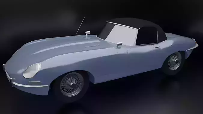 1966 Jaguar XKE Convertible Free 3D print model
