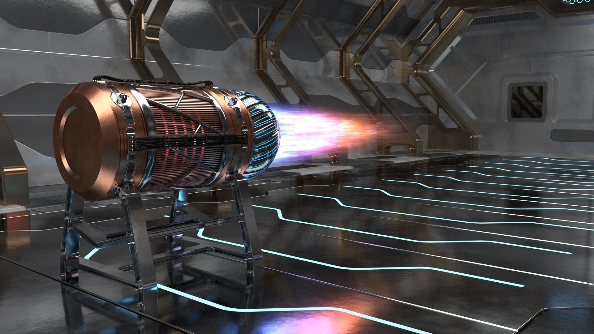 Sci Fi plasma engines and exhausts 3D model_4