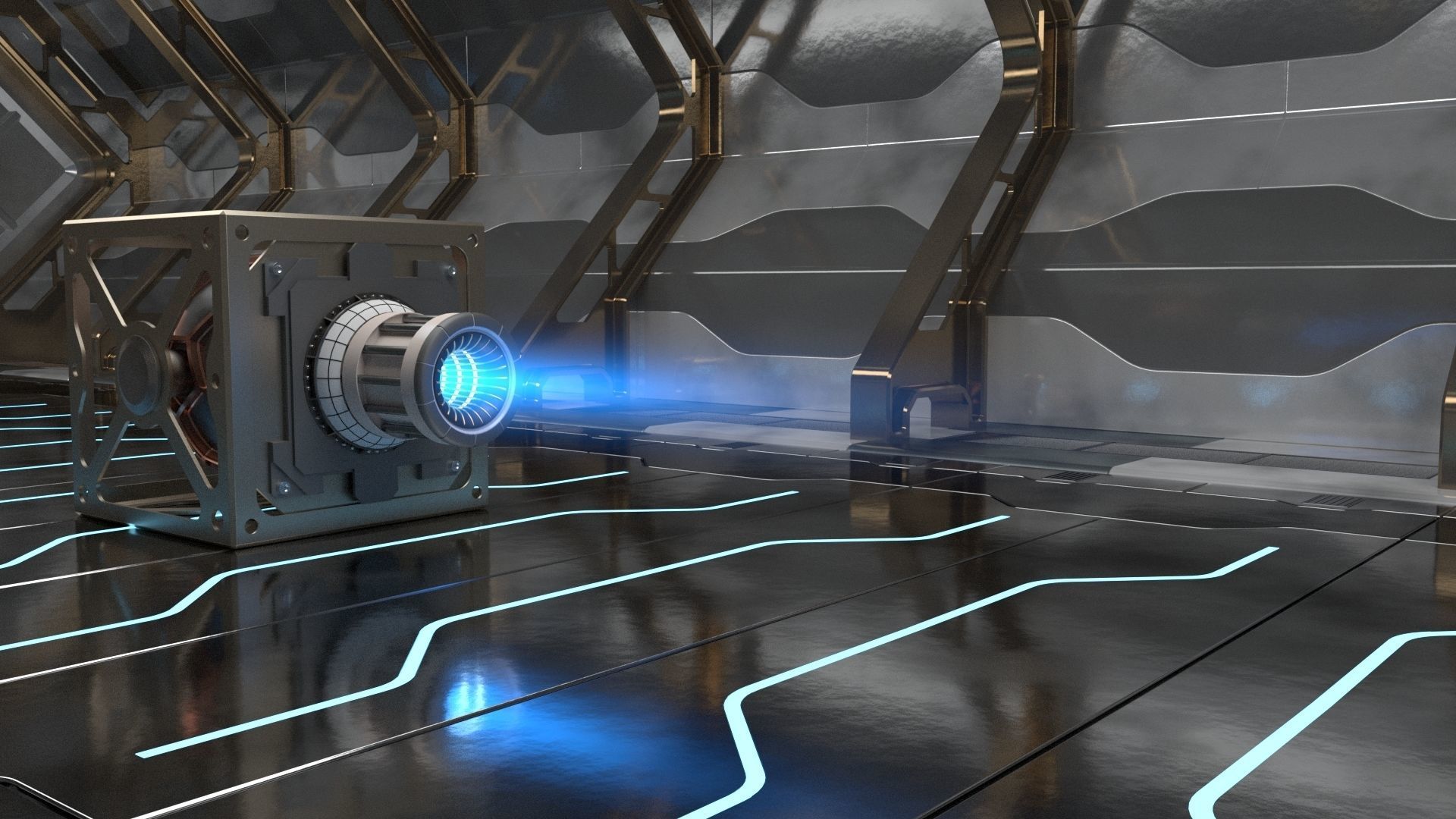 Sci Fi plasma engines and exhausts 3D model_10