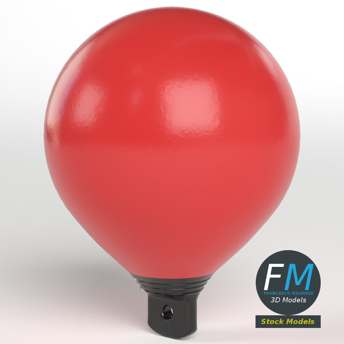 Beach marker buoy 3D model_2