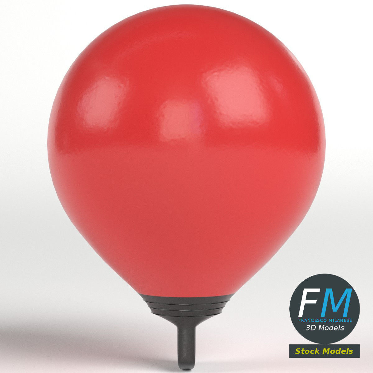 Beach marker buoy 3D model_4