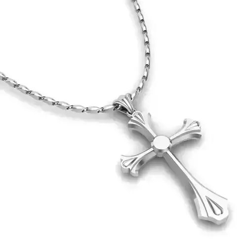 Lightweight Cross pendant 3D print model