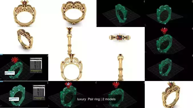 luxury  Pair ring