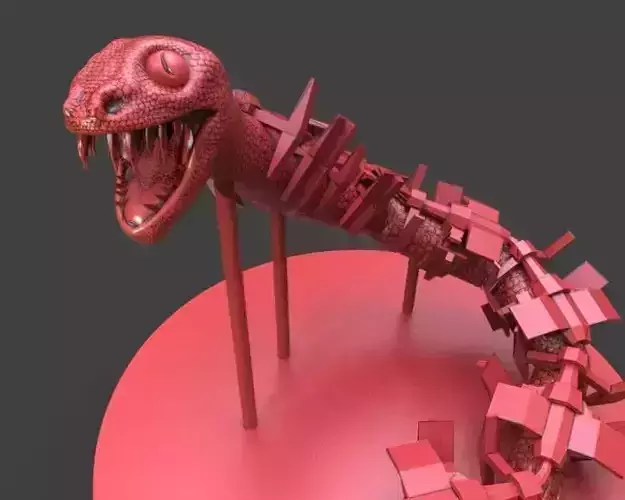 Snake From Outer Space Free 3D print model
