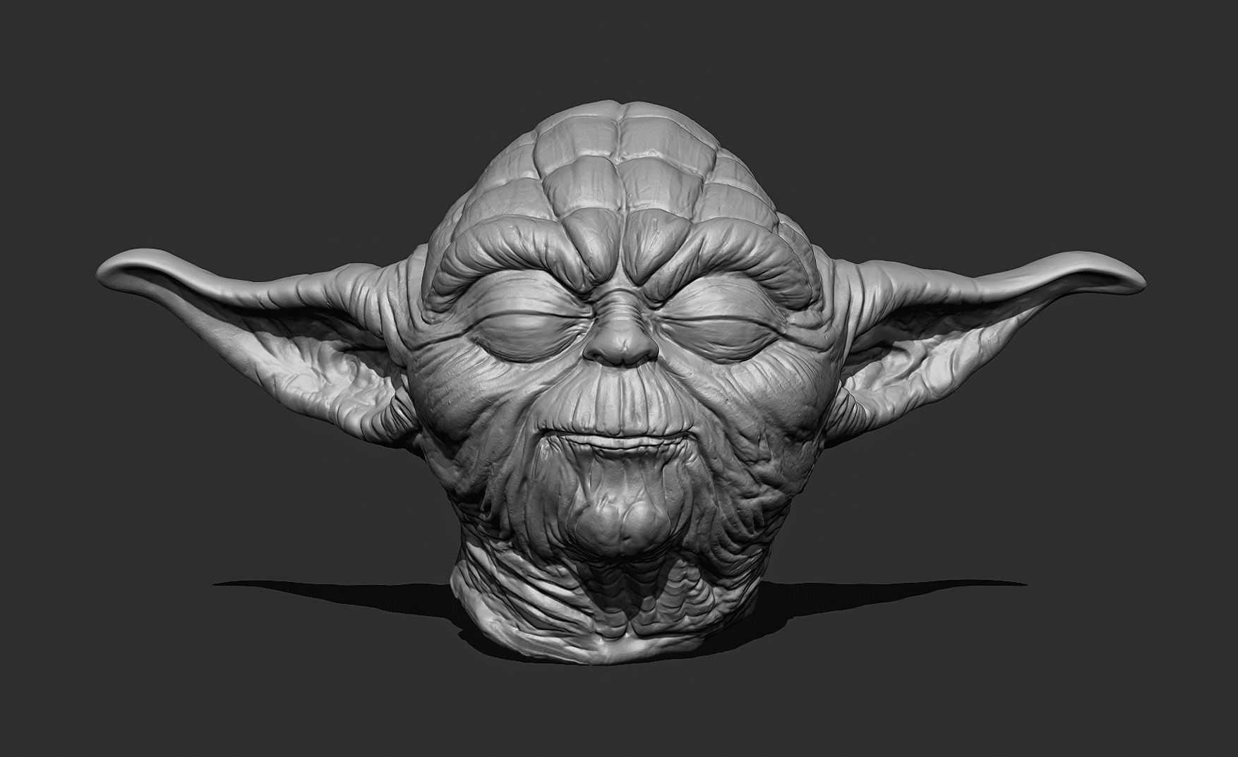 Yoda Head 3D print model_6