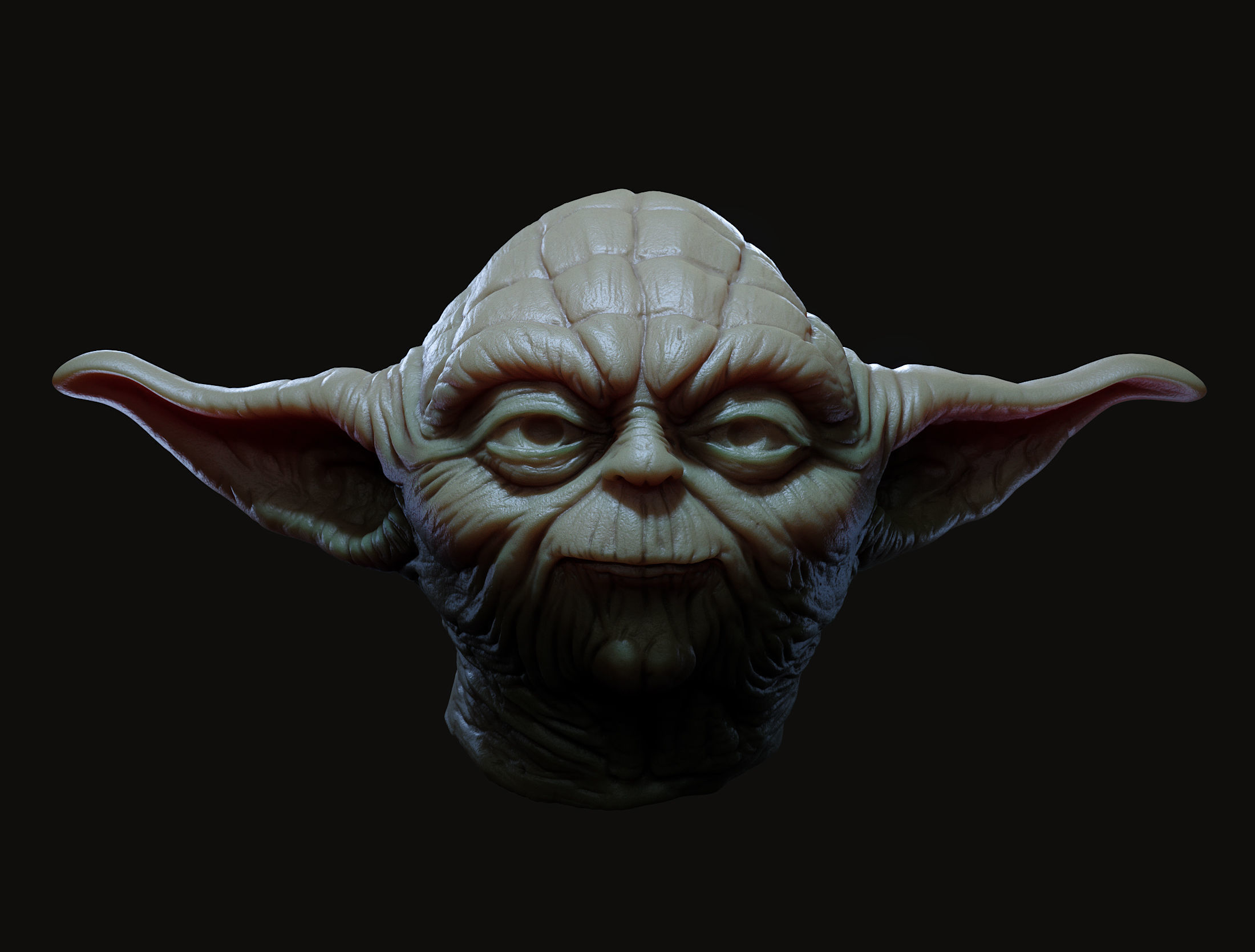 Yoda Head 3D print model_1