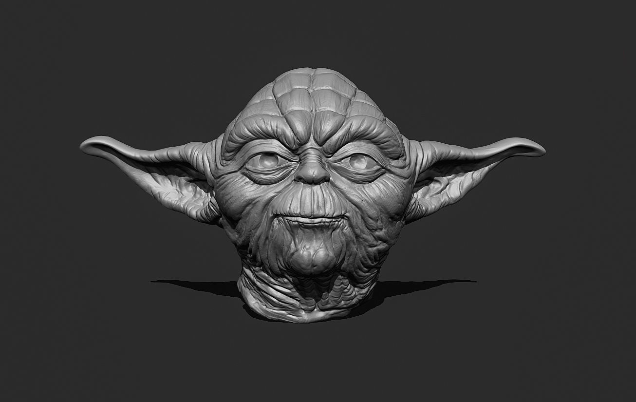 Yoda Head 3D print model_8