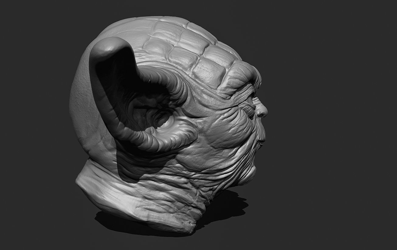 Yoda Head 3D print model_19