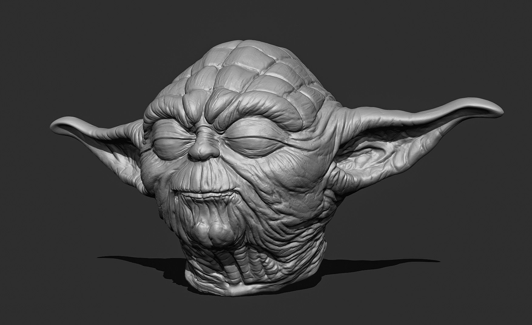 Yoda Head 3D print model_11