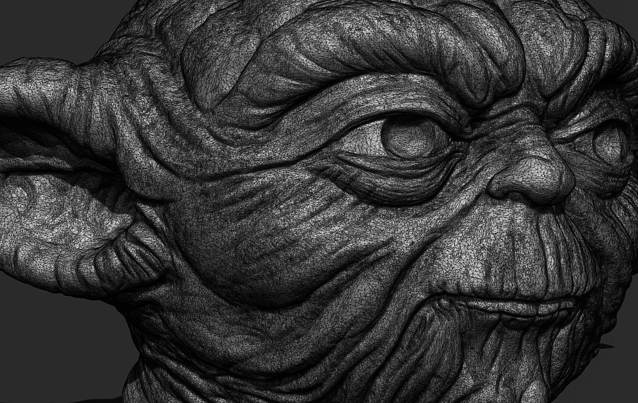 Yoda Head 3D print model_15