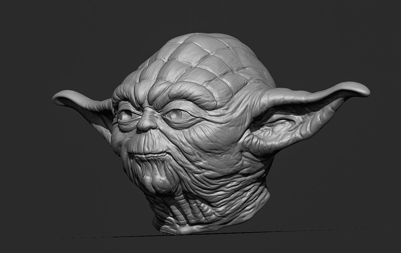 Yoda Head 3D print model_5