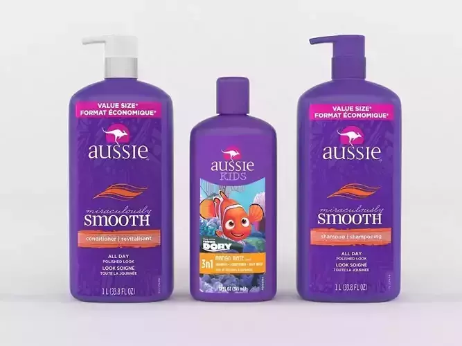 Aussie Shampoo and Conditioner 3D model