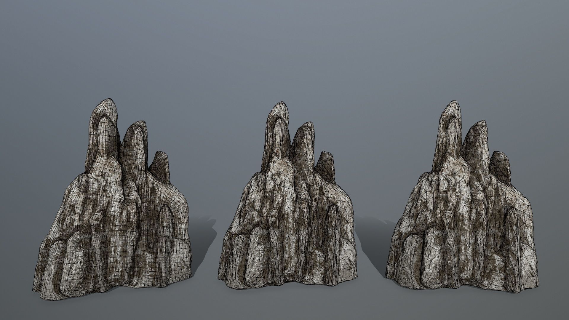 rocks set rock Low-poly 3D model_25