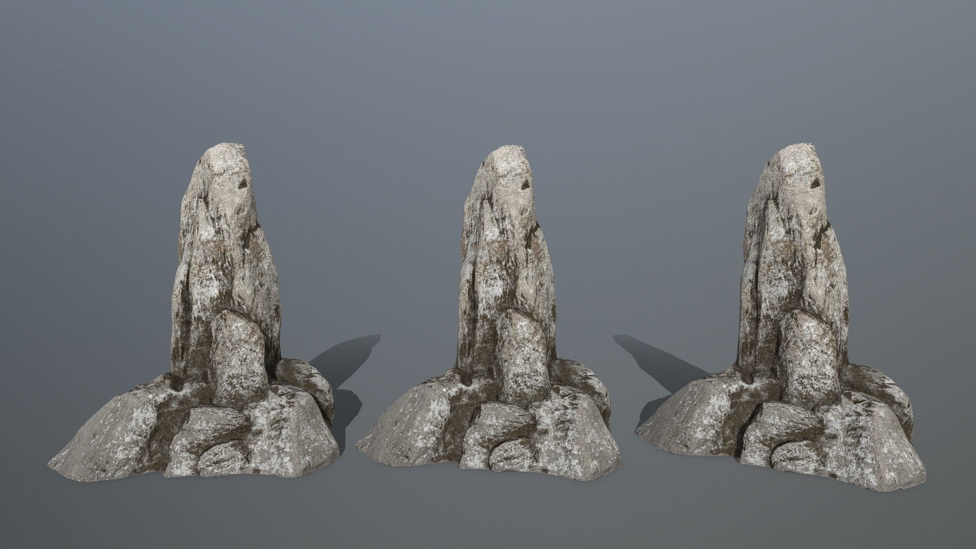 rocks set rock Low-poly 3D model_26