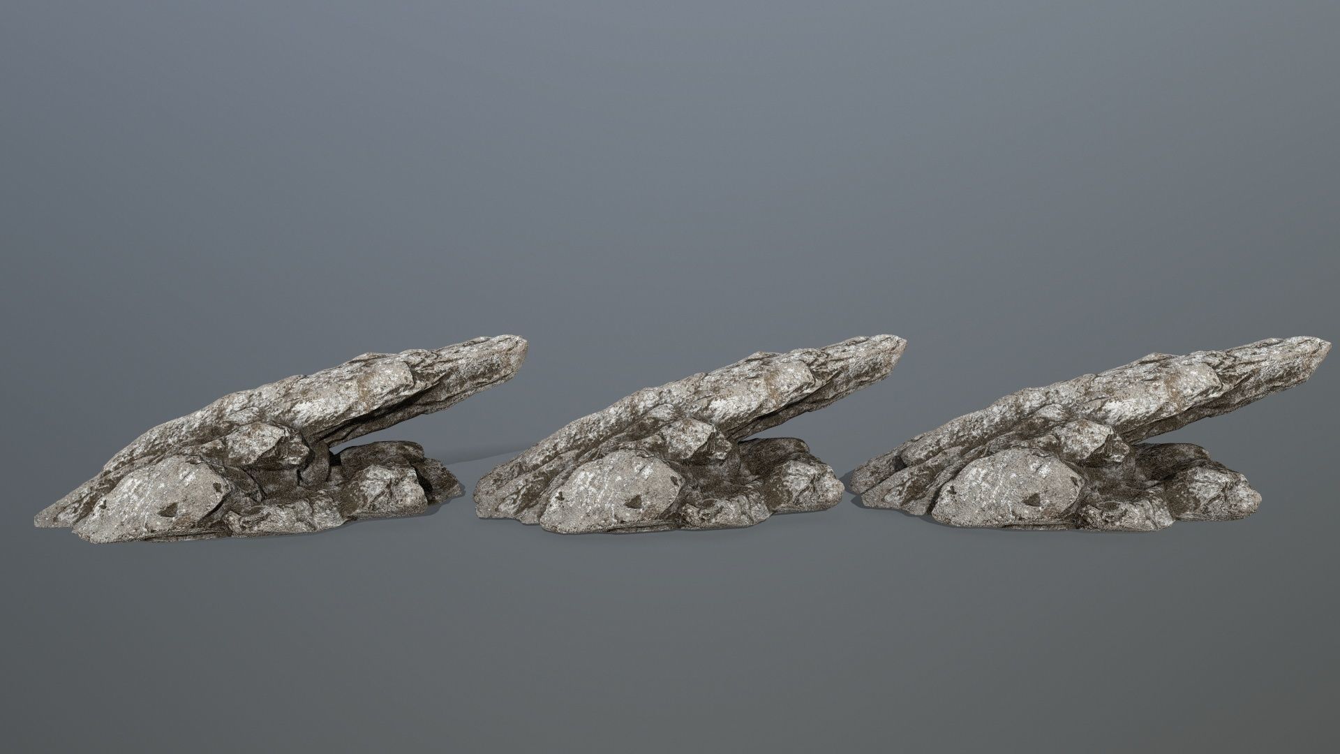 rocks set rock Low-poly 3D model_20