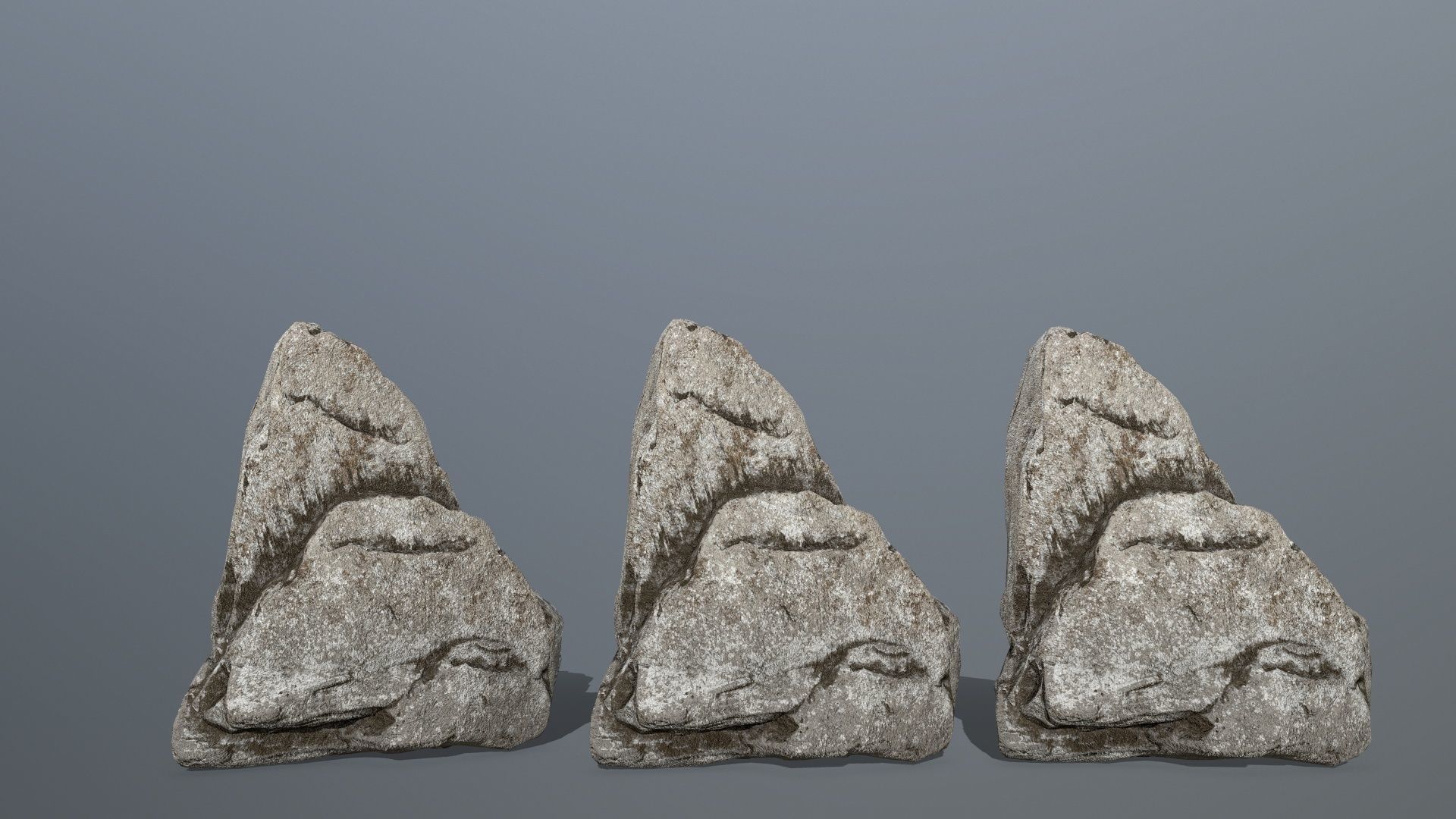 rocks set rock Low-poly 3D model_30