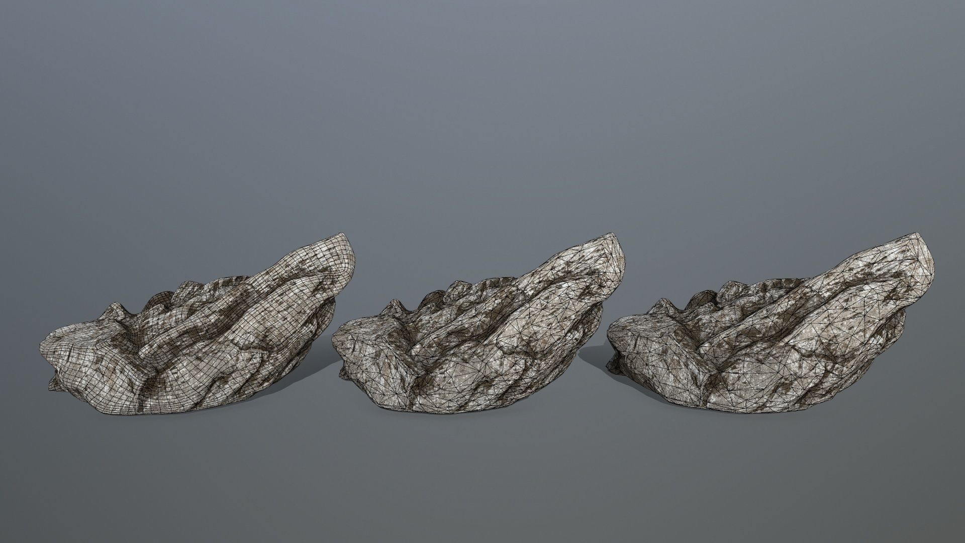 rocks set rock Low-poly 3D model_19