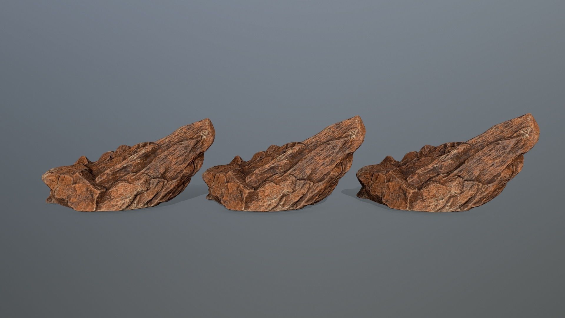 desert rocks Low-poly 3D model_17
