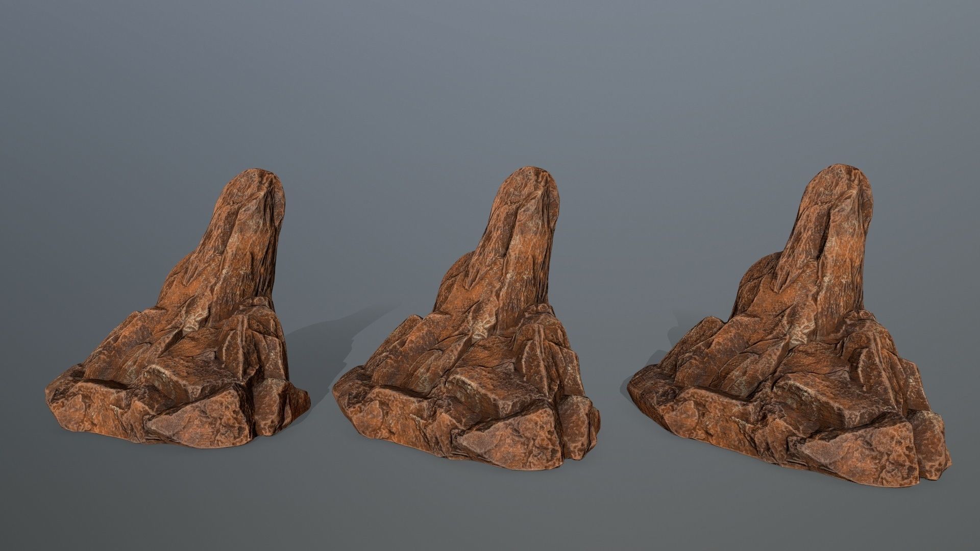 desert rocks Low-poly 3D model_21