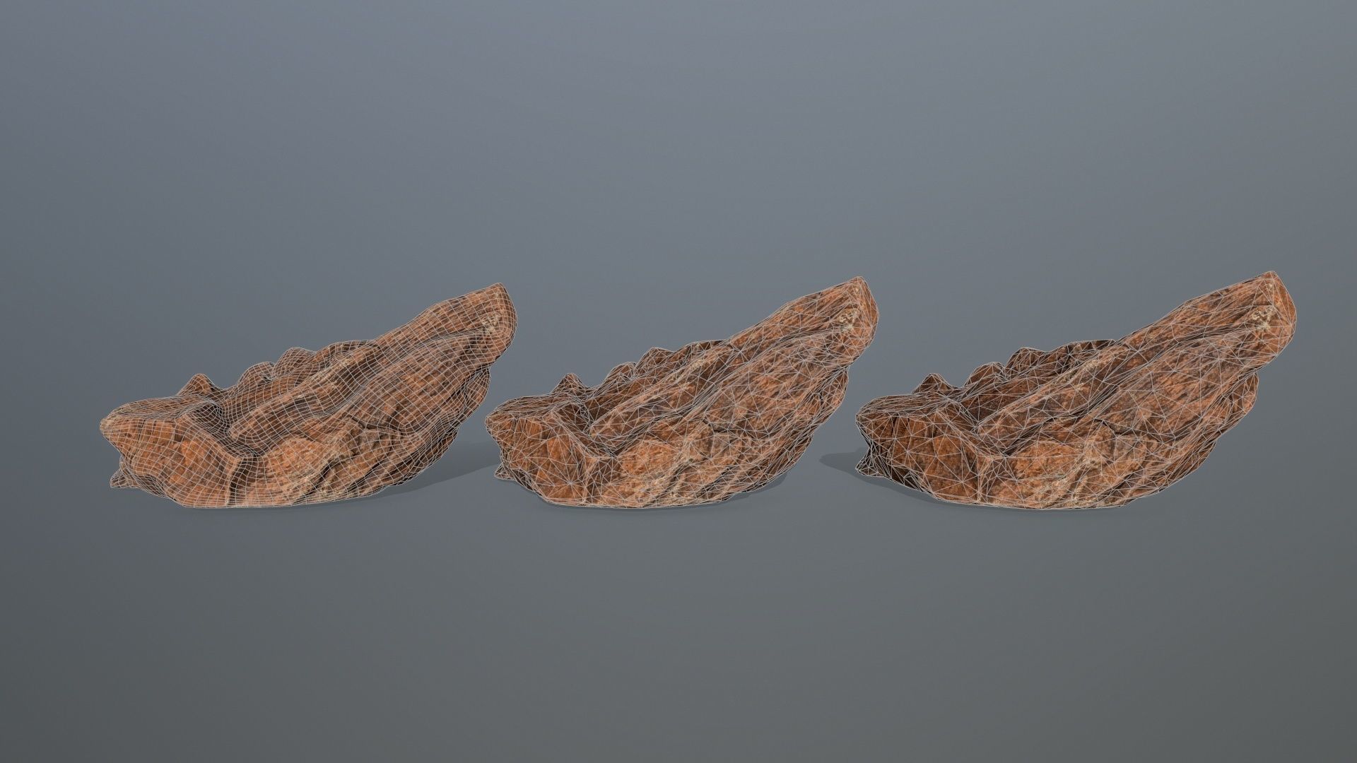 desert rocks Low-poly 3D model_18