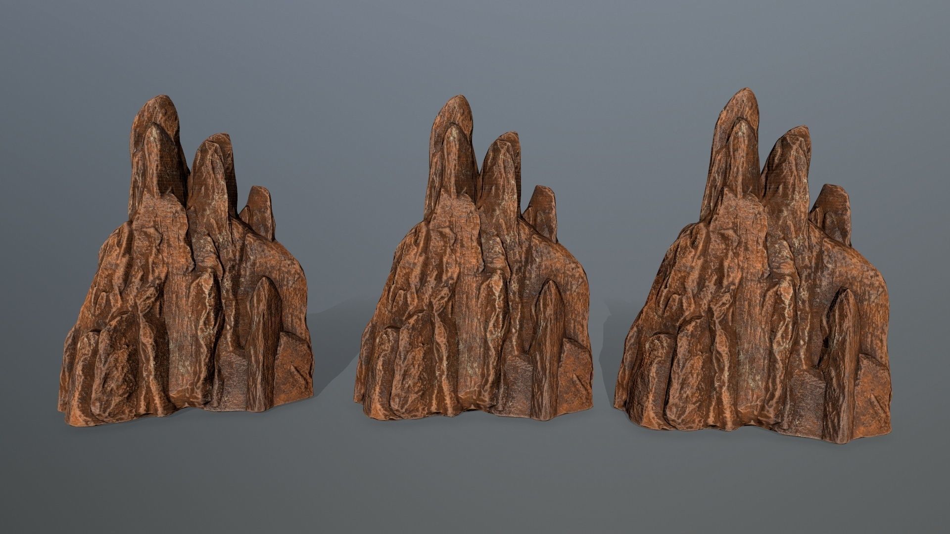 desert rocks Low-poly 3D model_23