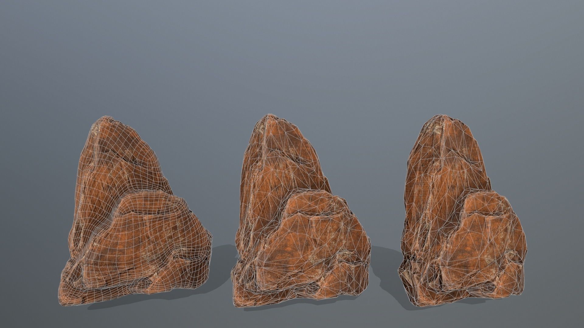 desert rocks Low-poly 3D model_28