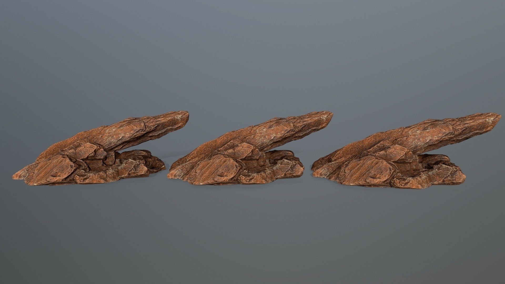 desert rocks Low-poly 3D model_19