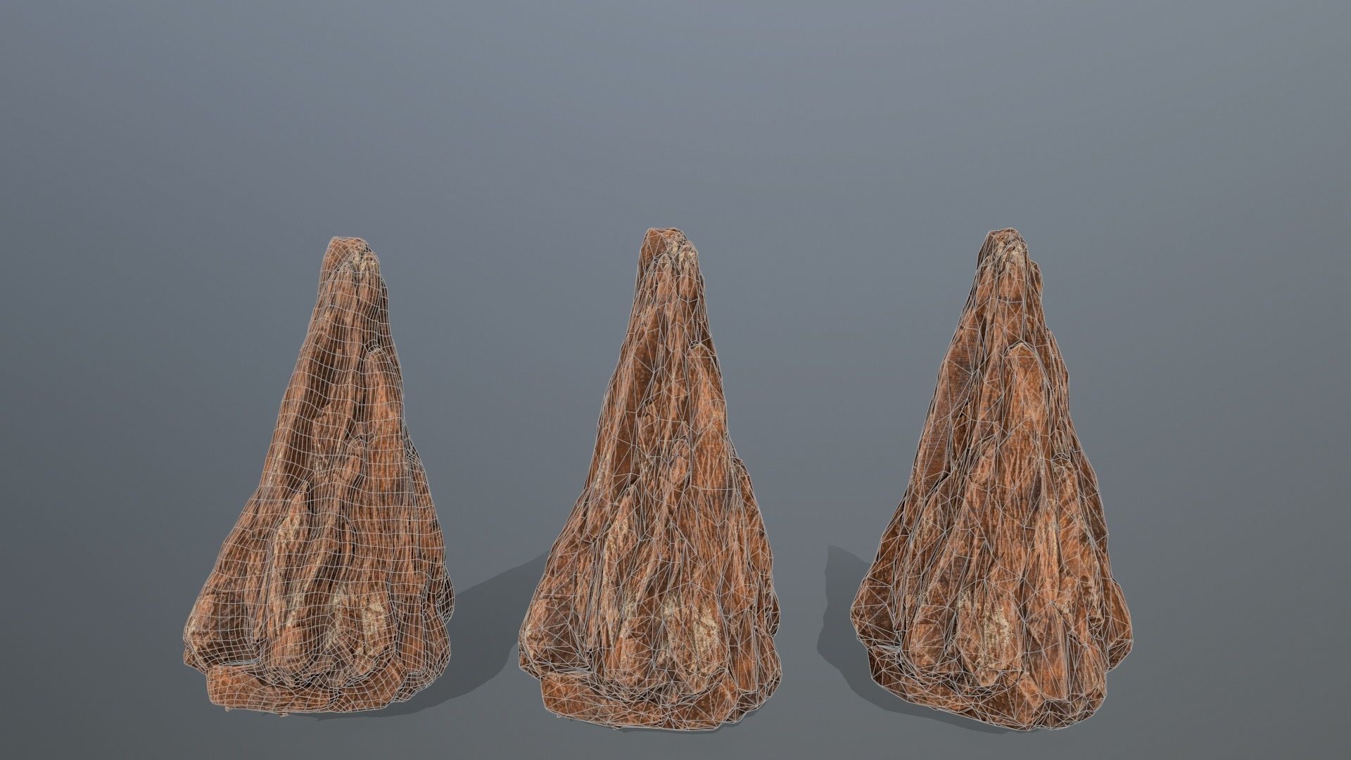 desert rocks Low-poly 3D model_30