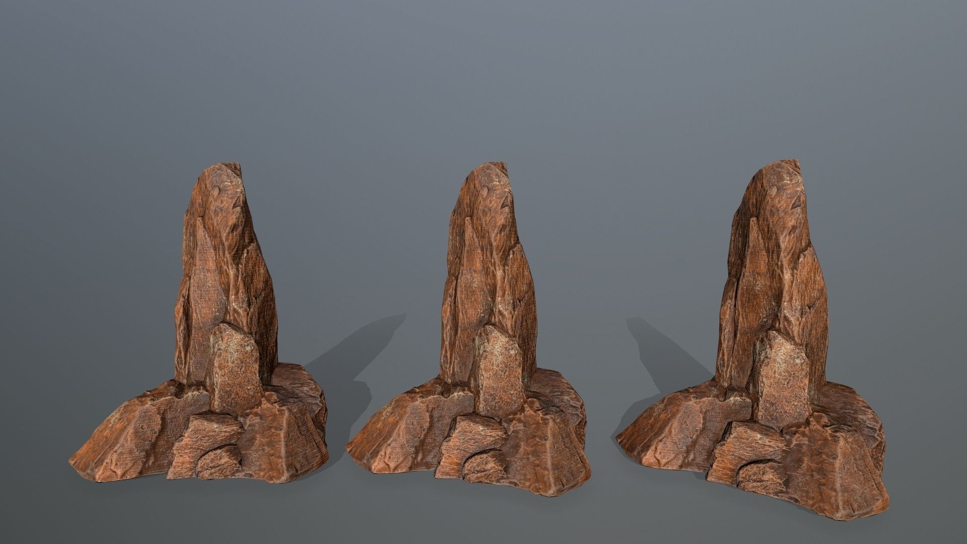 desert rocks Low-poly 3D model_25