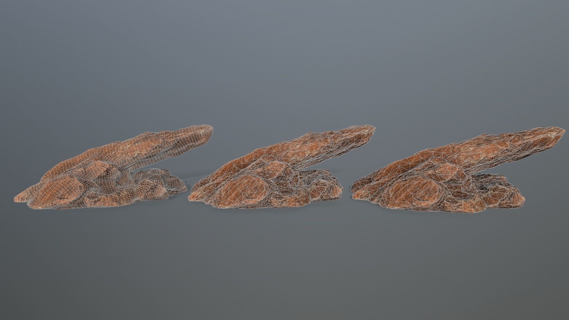 desert rocks Low-poly 3D model_20