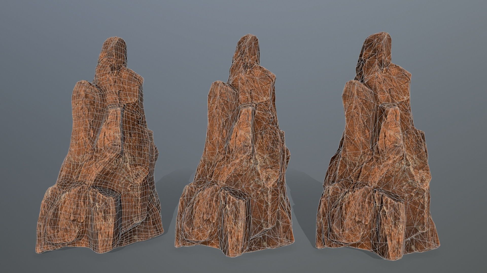 desert rocks Low-poly 3D model_14