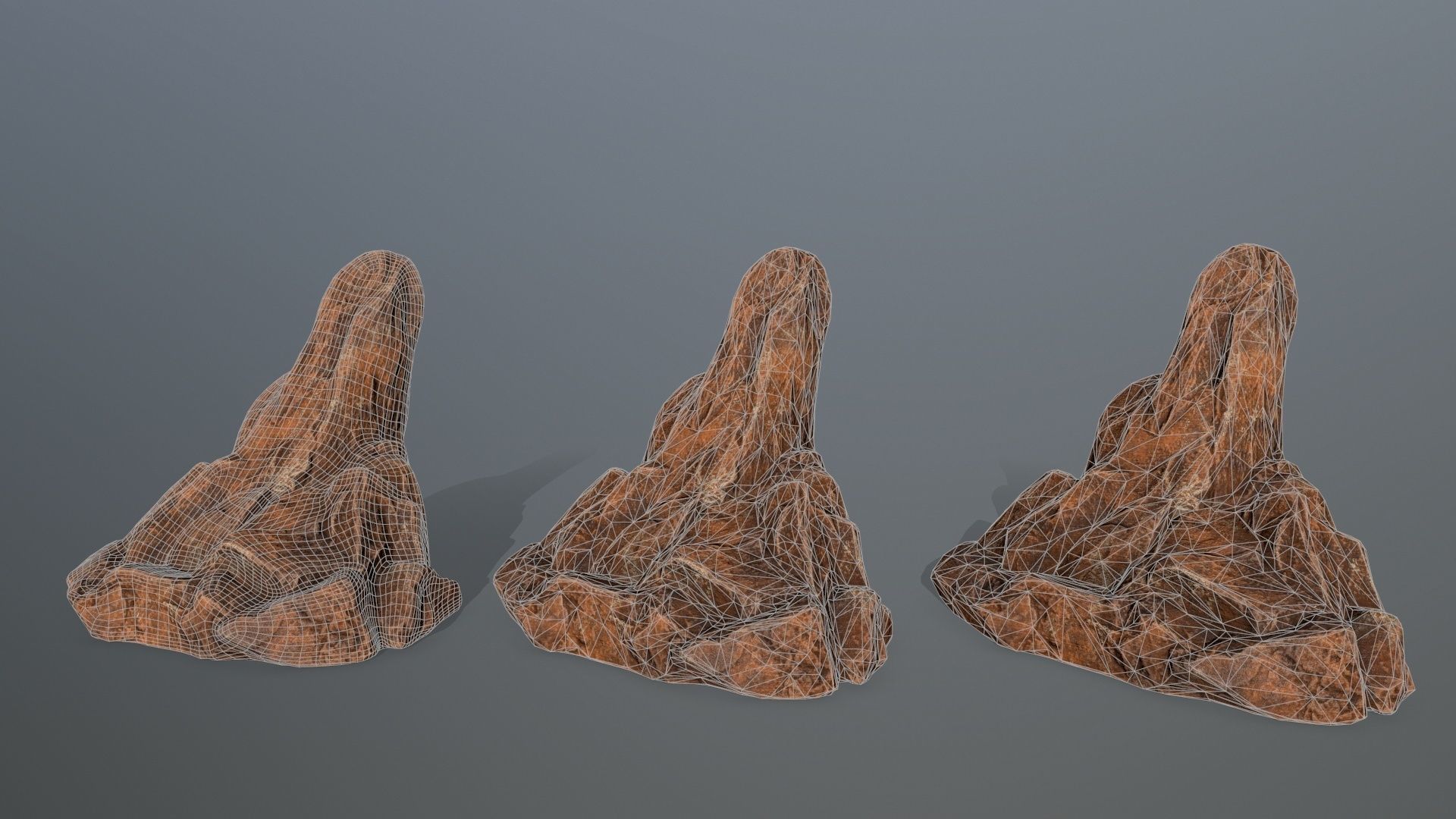 desert rocks Low-poly 3D model_22