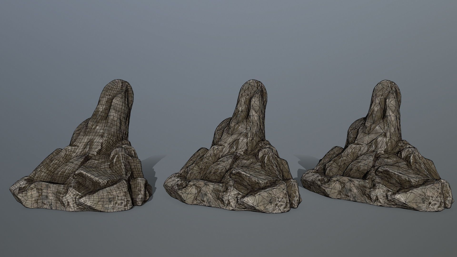 rocks rock Low-poly 3D model_24