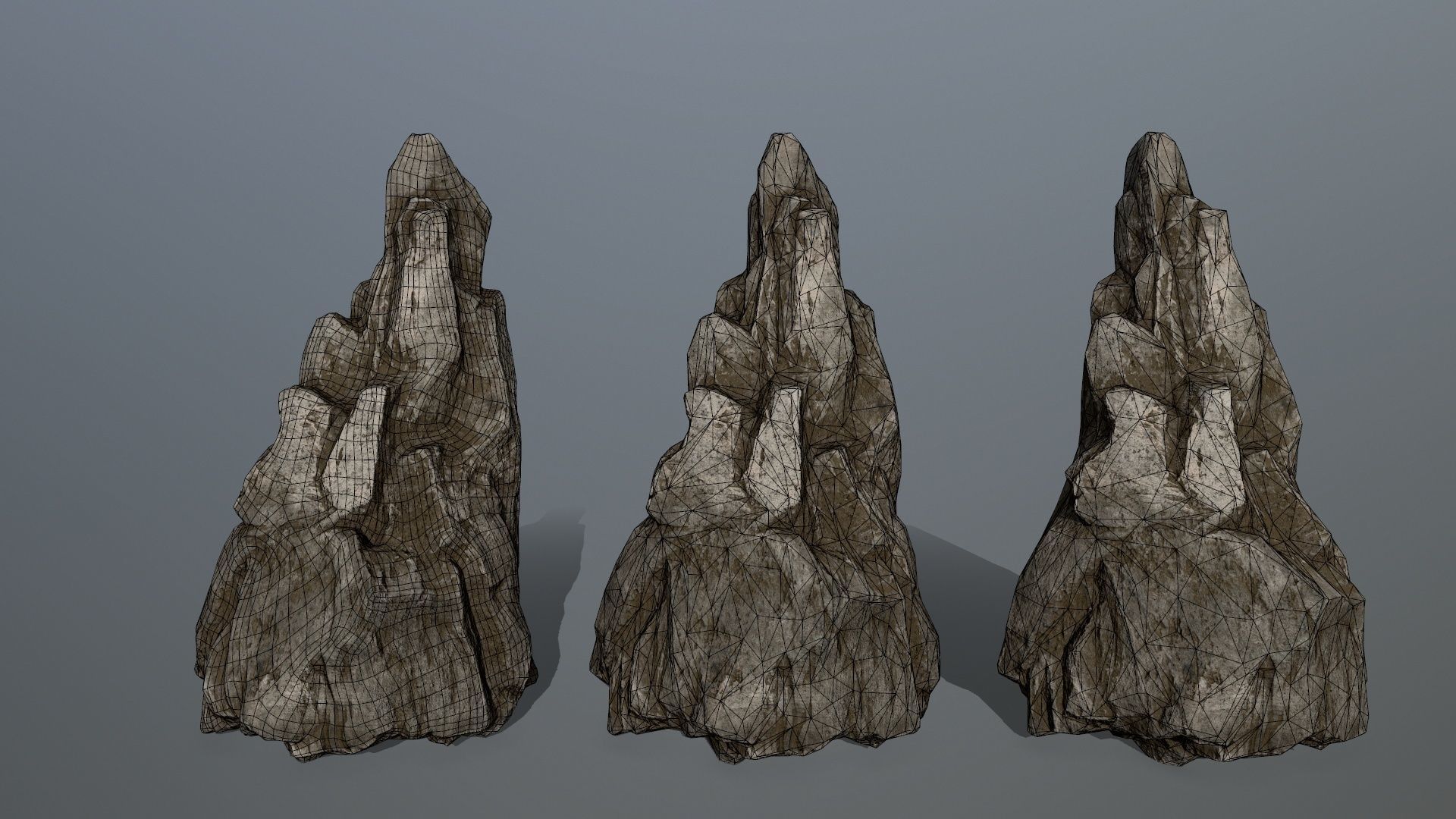 rocks rock Low-poly 3D model_18