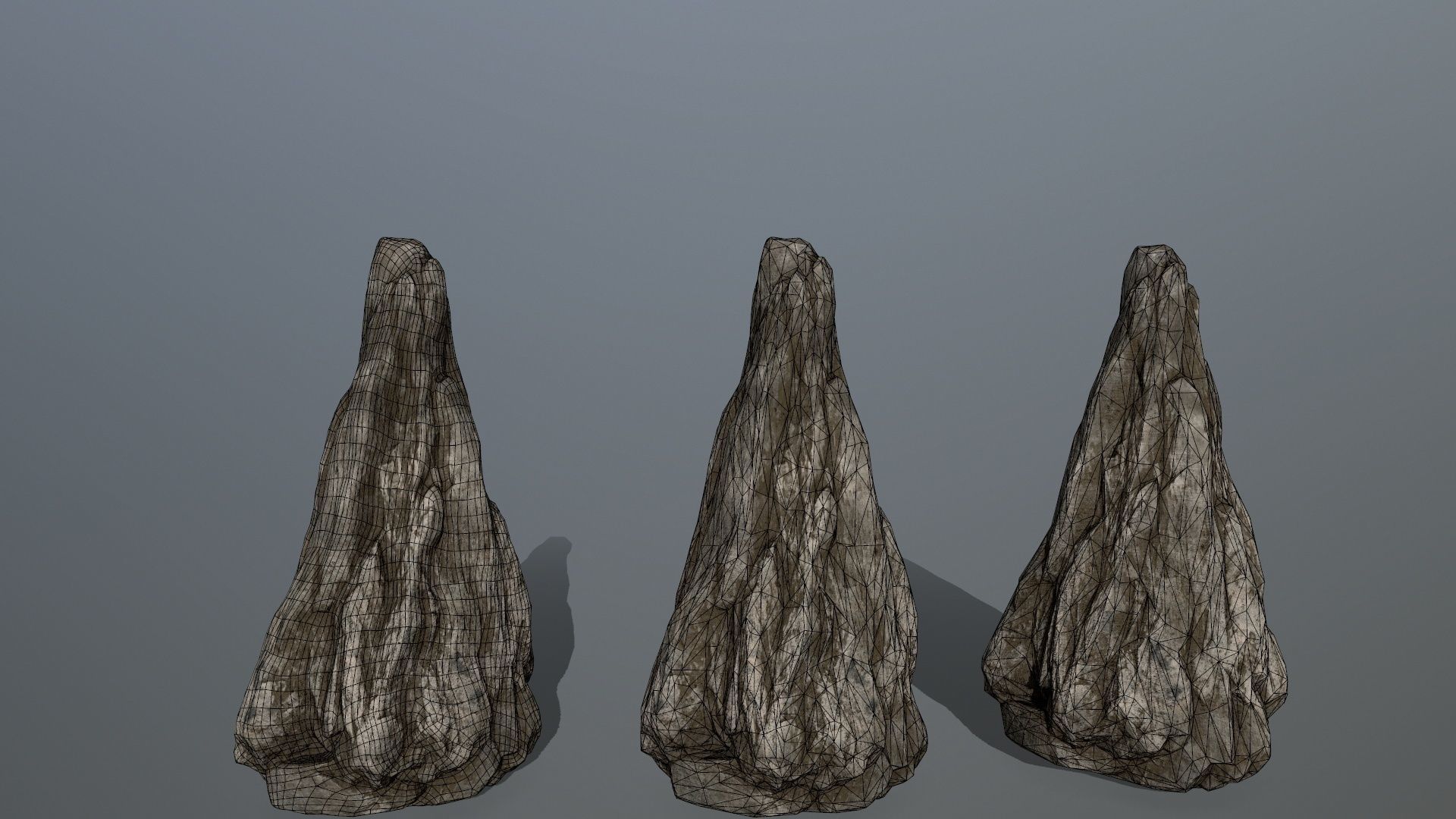rocks rock Low-poly 3D model_27