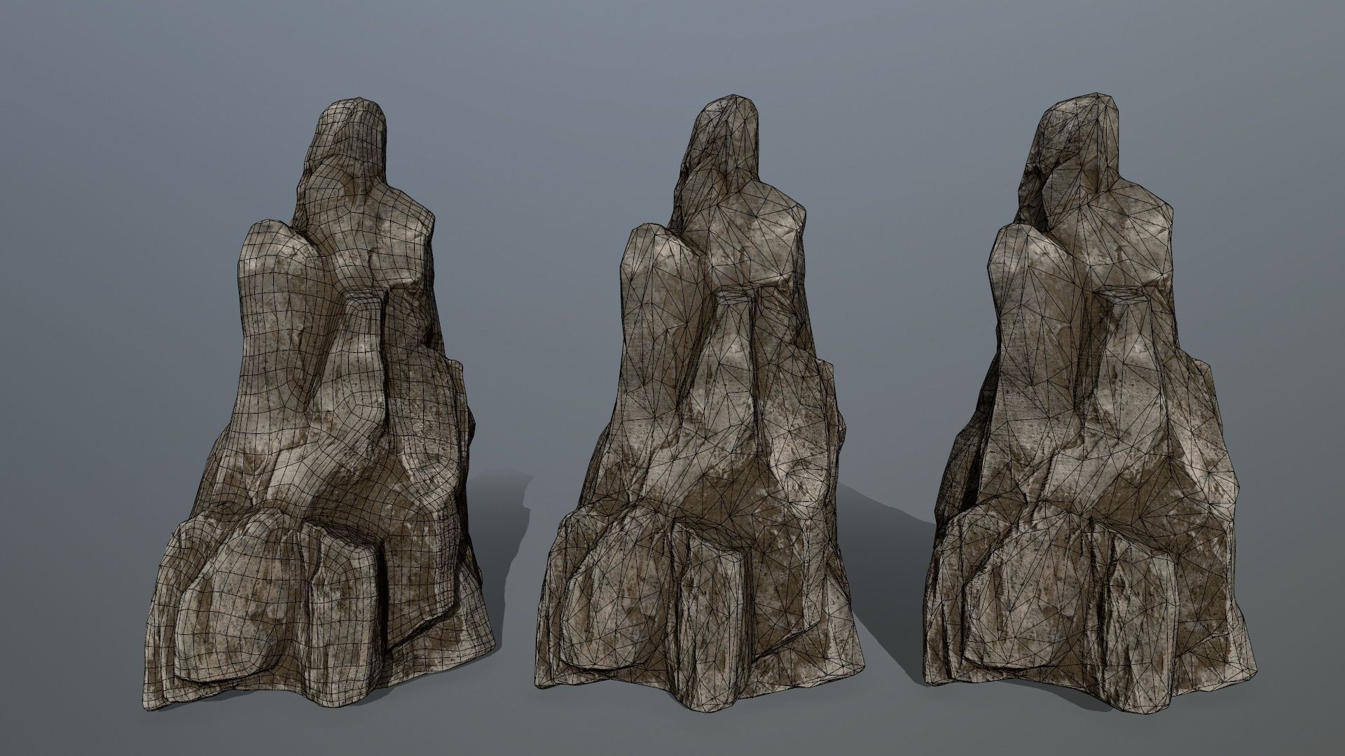 rocks rock Low-poly 3D model_16