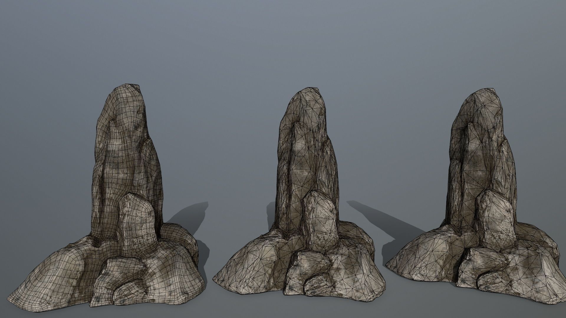 rocks rock Low-poly 3D model_14