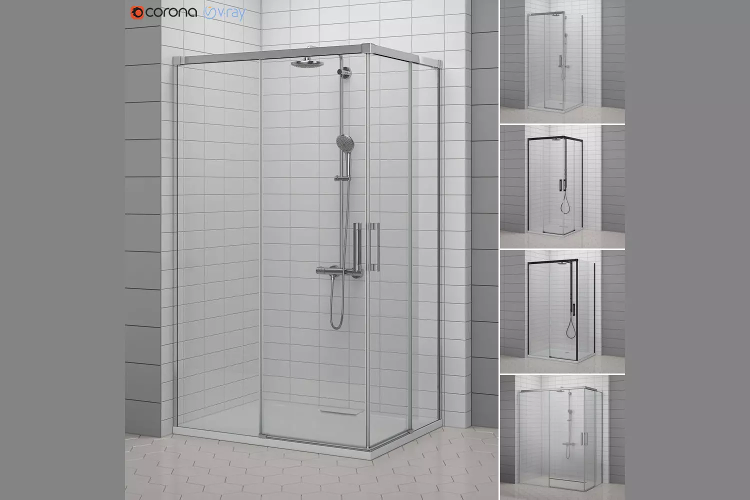 Cabin showers Radaway IDEA 3D model