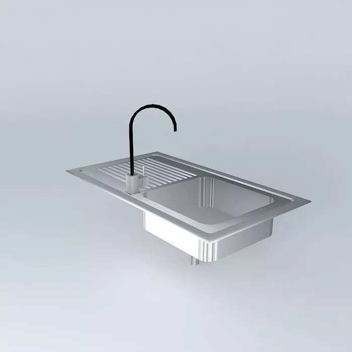 sink kitchen with faucet Free 3D model