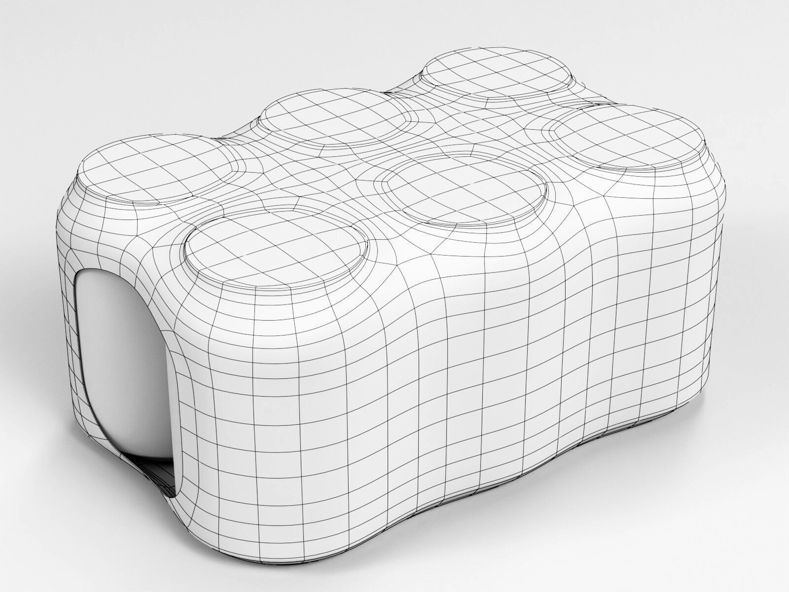 6 pack 250ml beverage cans in a plastic shrinkwrap 3D model_1