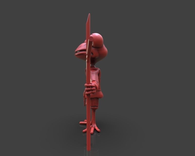 Stylized Frog Ninja 3D print model