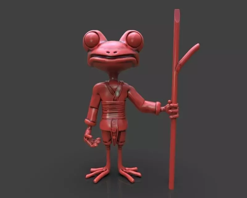 Stylized Frog Ninja 3D print model