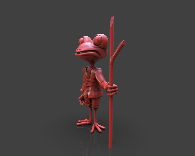 Stylized Frog Ninja 3D print model