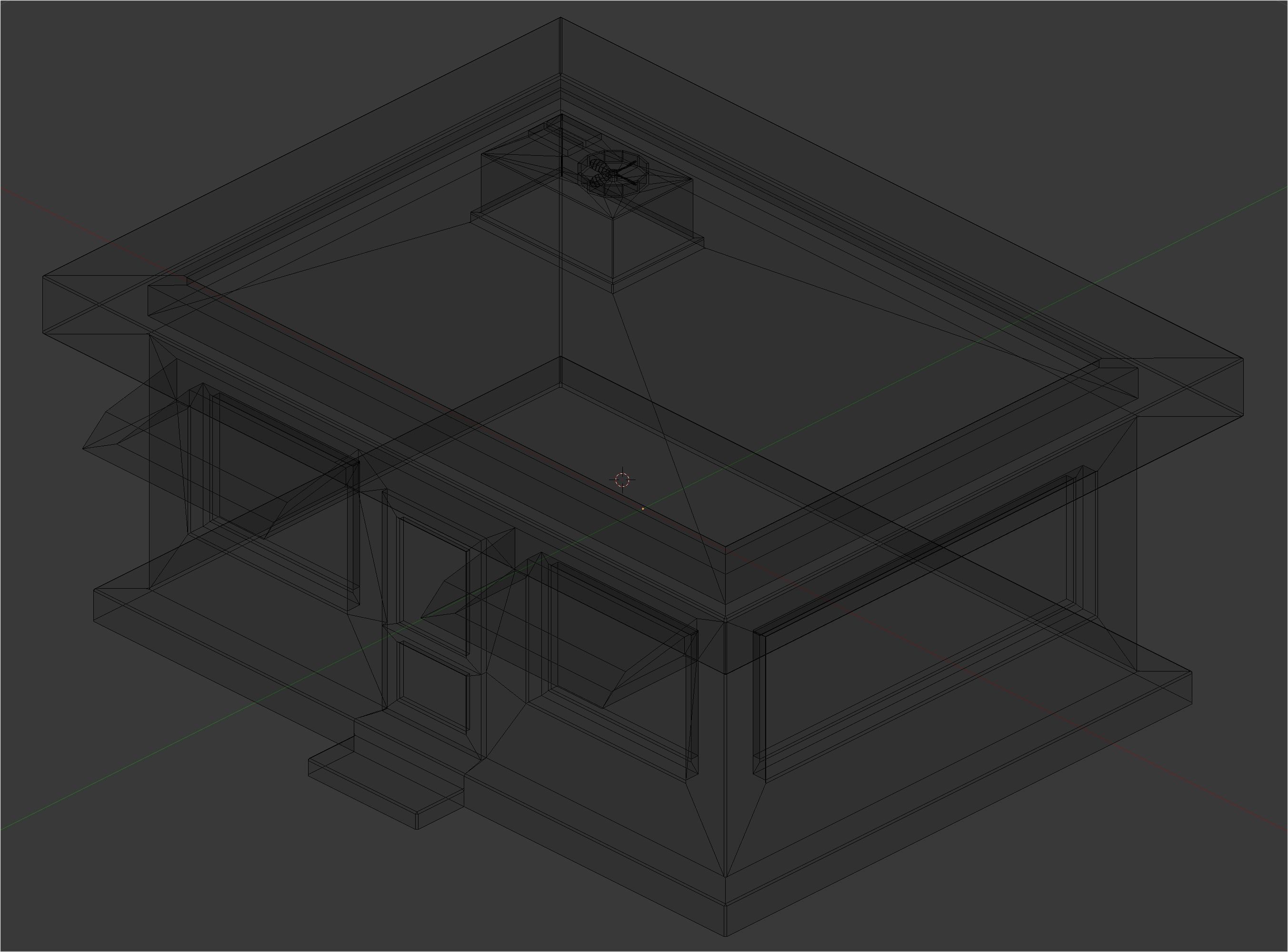 Low poly model of a diner Low-poly 3D model_9