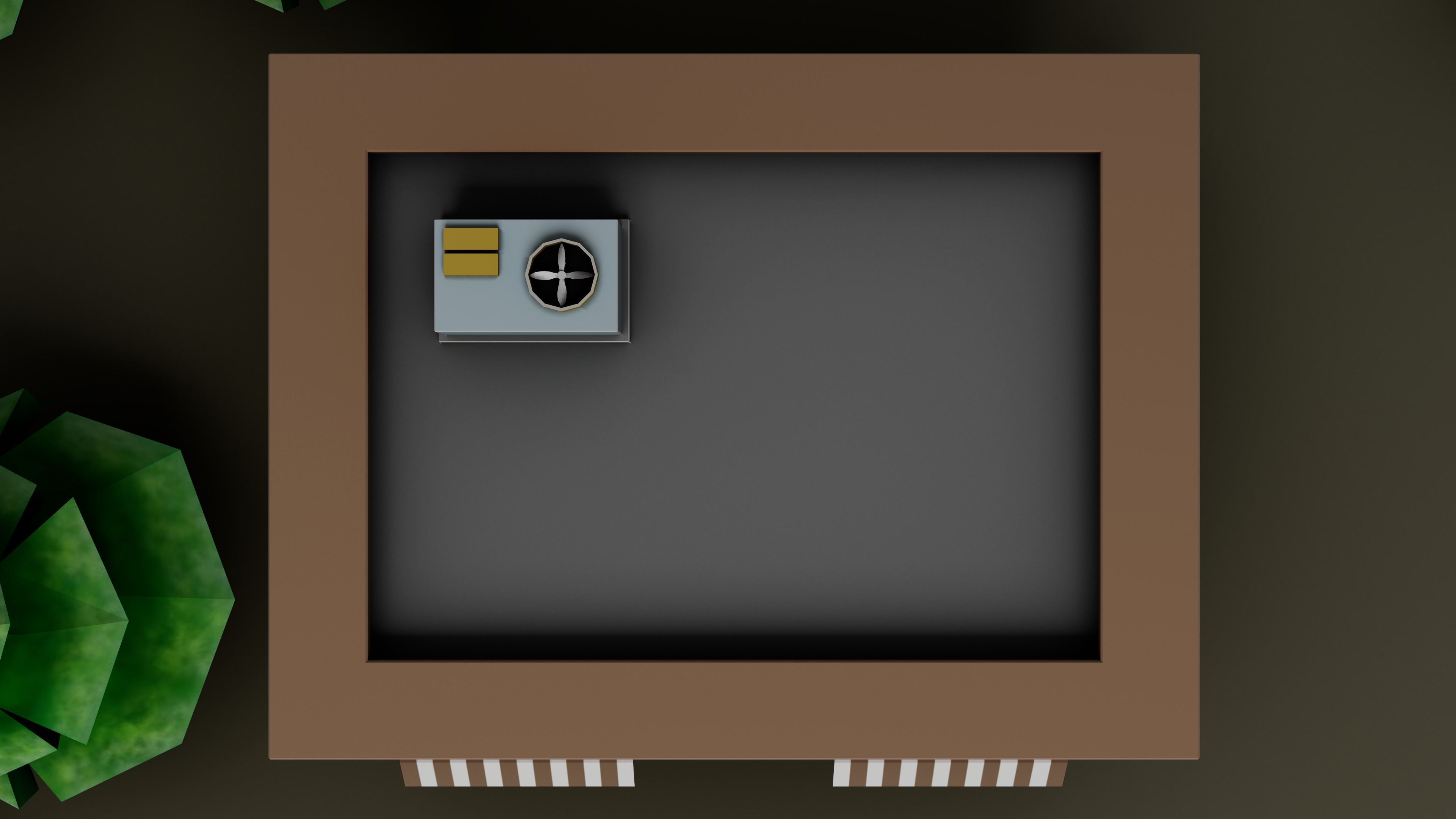 Low poly model of a diner Low-poly 3D model_4